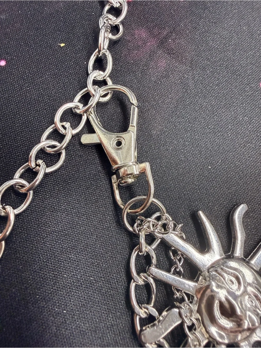 Silver Sunburst Link Chain Belt - Women Accessories